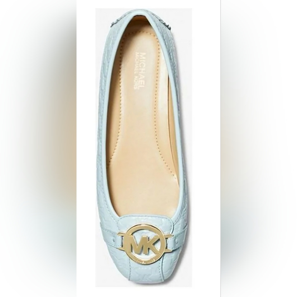 NWT Michael Kors Fulton Moccasins Faux Leather Embossed Logo — Size 11 - Picture 1 of 10